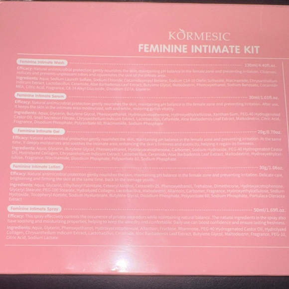 Kormesic Intimate Kit 5-Piece Set - Pink - Picture 2 of 9